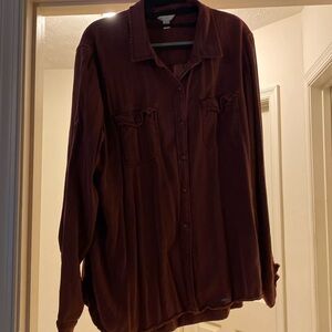 Button down mauve top